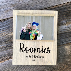 Roomate Picture Frame | 4 x 6 Wood Photo Frame | Dorm Room Decor | Gift for Best Friend | College Dorm Room | Roommate Gift | Roomie Gift