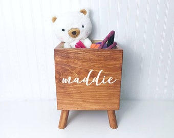 Dog Toy Box | Puppy Toy Box | Pet Toy Box Storage | Pet Toy Organization | Wood Toy Box for Dogs Cats | Dog Toy Storage | Modern Toy Bin