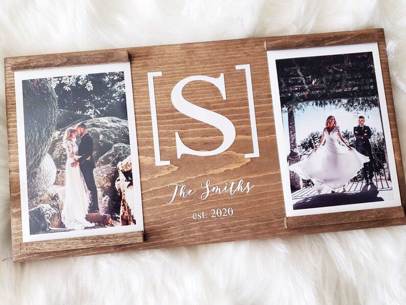 Wedding Engagement Picture Frame Personalized Name Photo Etsy