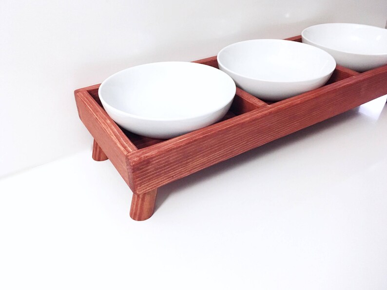 Elevated Pet Bowl Stand Modern Dog Bowl Set Multiple Pet Etsy