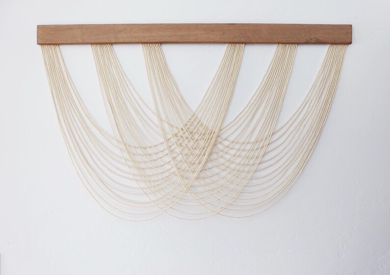 Modern Boho Macrame Fiber Art Wall Hanging | Entryway Macrame | Over ...