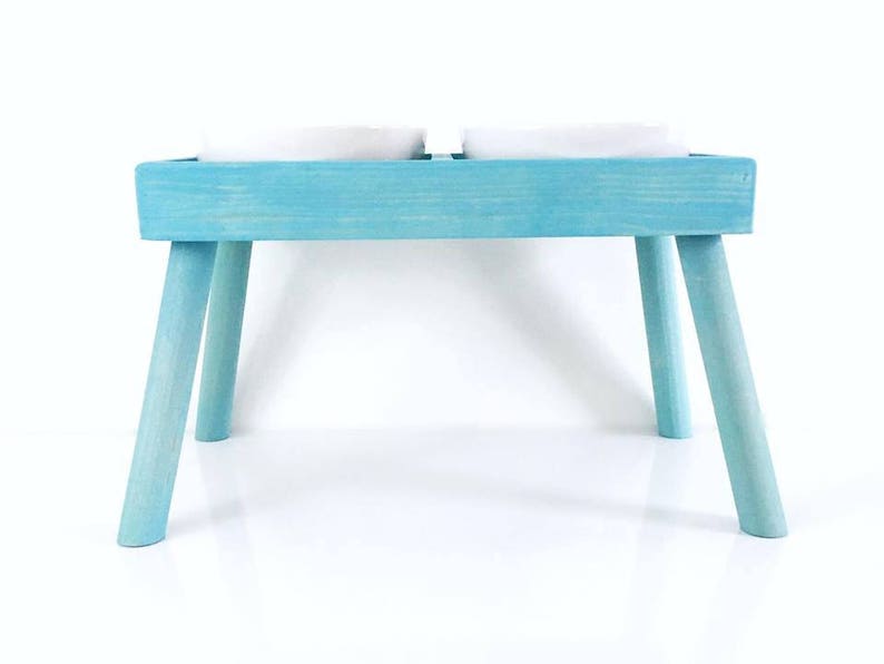 Elevated Dog Bowl Feeder Large Breed Dog Furniture Raised Dog Feeder Puppy Large Dog Bowls Modern Contemporary Dog Feeding Stand