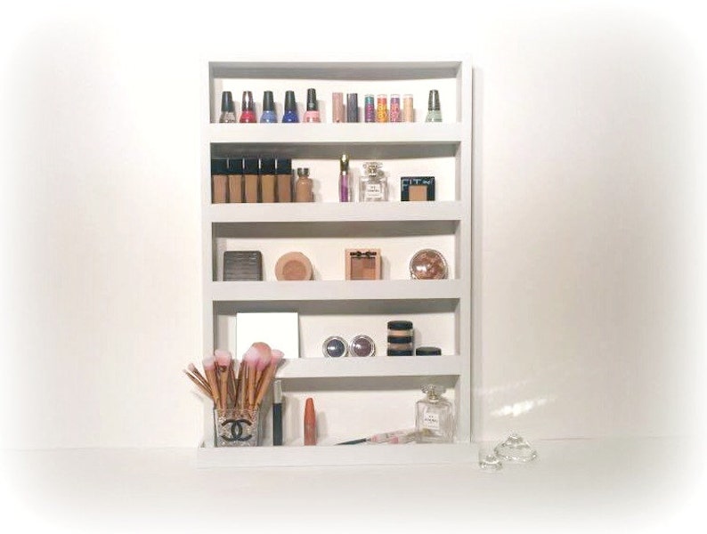 Wall Mounted Makeup Shelf Organizer Station Bathroom Vanity Gifts For Women Teen Gift Cosmetics