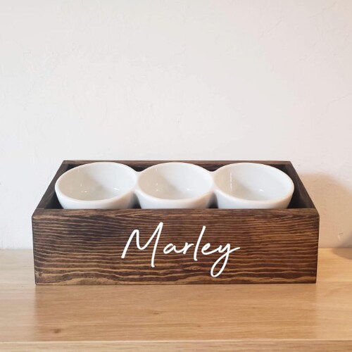 Tilted Cat Bowls | Angled Pet Feeder | Whisker Fatigue Cats | Elevated Feeder Small Dogs and Cats | Modern Pet Bowl Stand | Cat Dish | shops Cats
