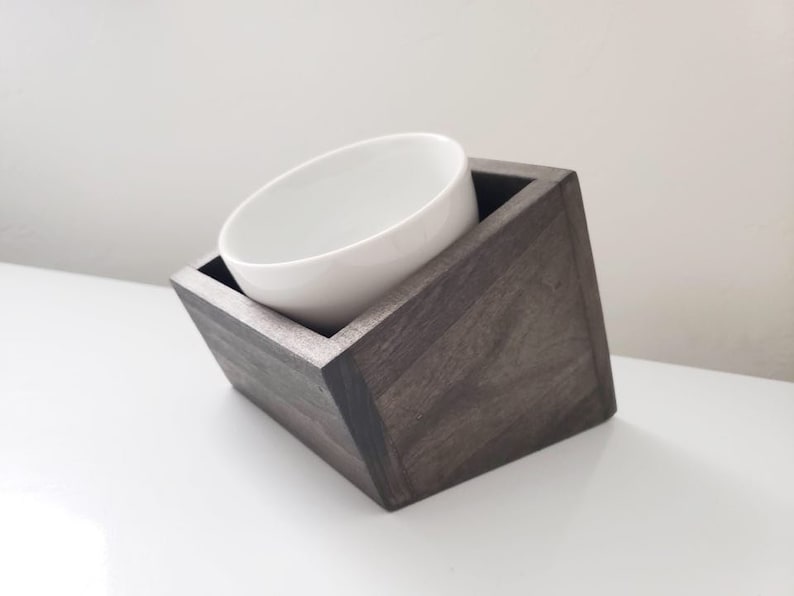angled cat bowl