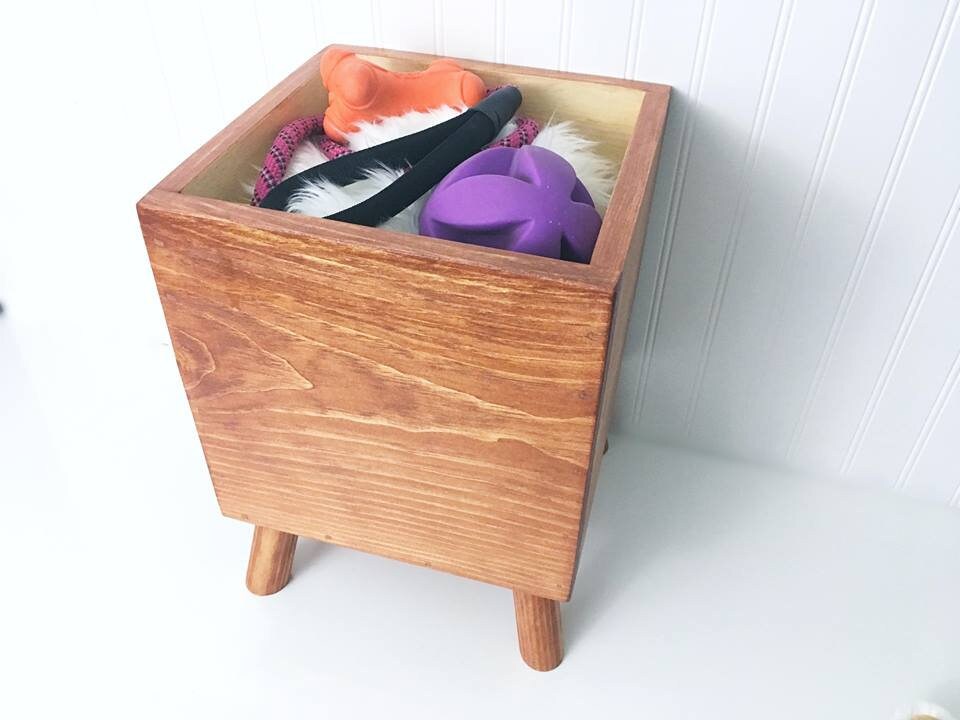 Dog Toy Box Puppy Toy Box Pet Toy Box Storage Pet Toy Etsy