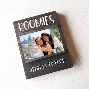 Roomate Picture Frame | 4 x 6 Wood Photo Frame | Dorm Room Decor | Gift for Best Friend | College Dorm Room | Roommate Gift | Roomie Gift