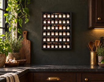 Herbalist Shelf | Herb Storage Display | Wall Spics Rack | Ritual Herb Kit Wellness Gift | Apothecary