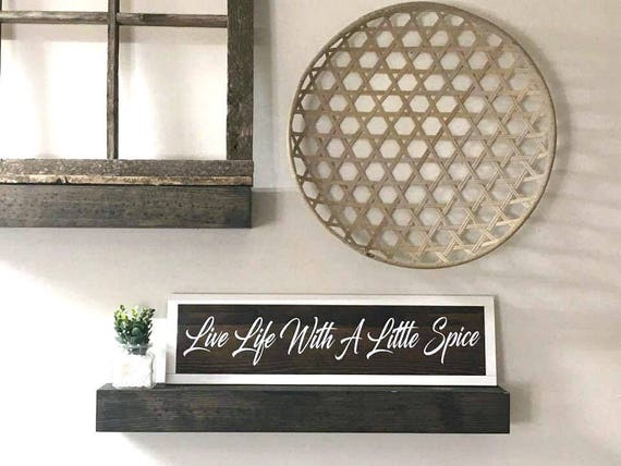 live life with a little spice kitchen signs kitchen wall etsy