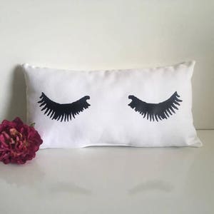 Eyelash Pillow | Lash Lover Gift | Lash Artist | Makeup Artist Gift | Eyes Nursery Decor | Teen Gift | Tween Girl Girl Eyelash Decor
