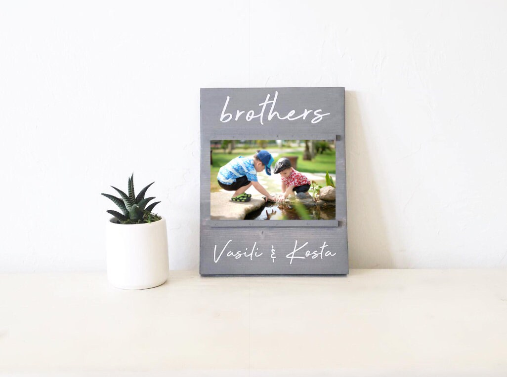 Personalized Brothers Picture Frame 4 X 6 Photo Frame Etsy