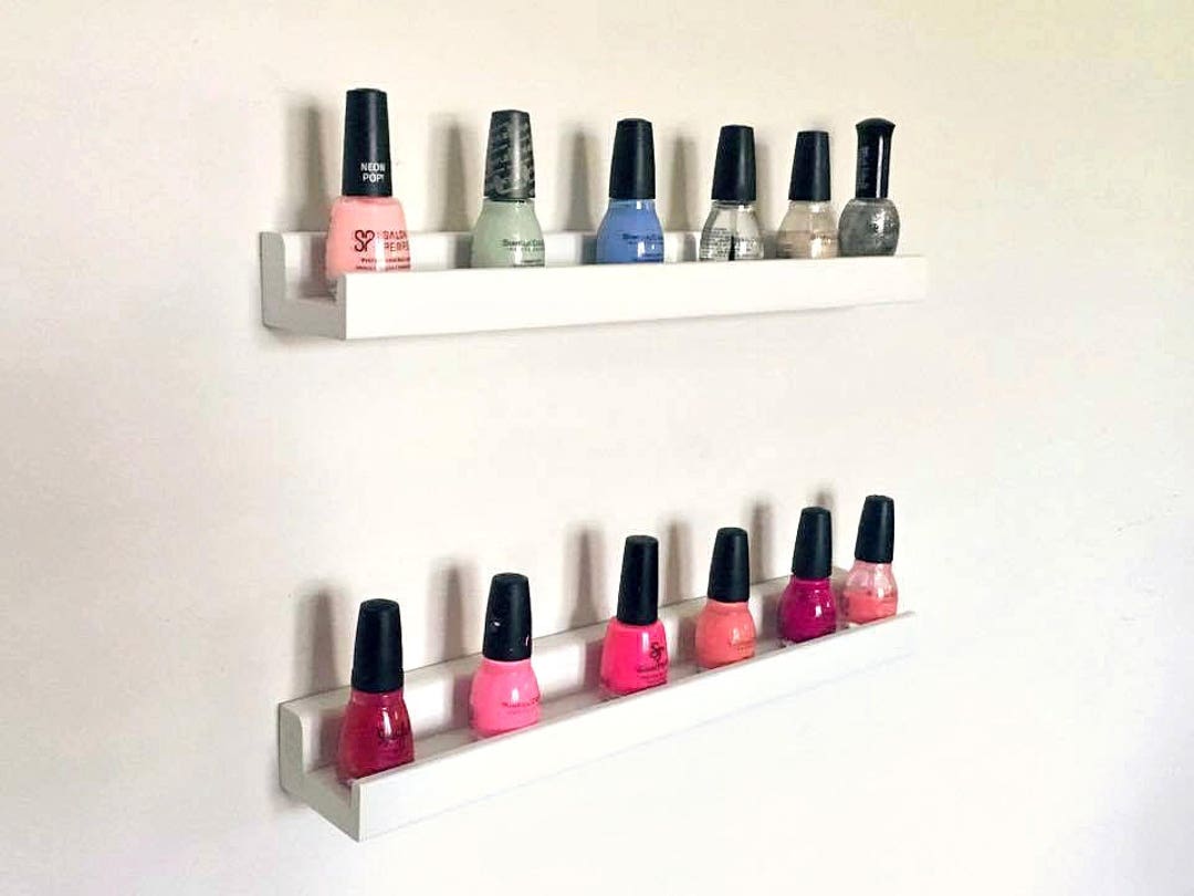 Wall Mounted Nail Polish Shelves Makeup Shelves Cosmetic Display Nail