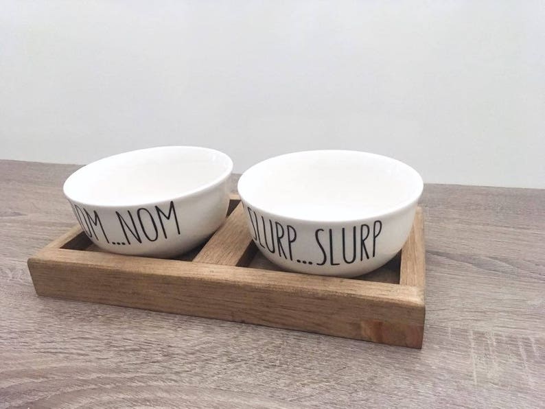 Pet Bowls Dog Dishes Funny Pet Bowls Pet Feeding Station Etsy