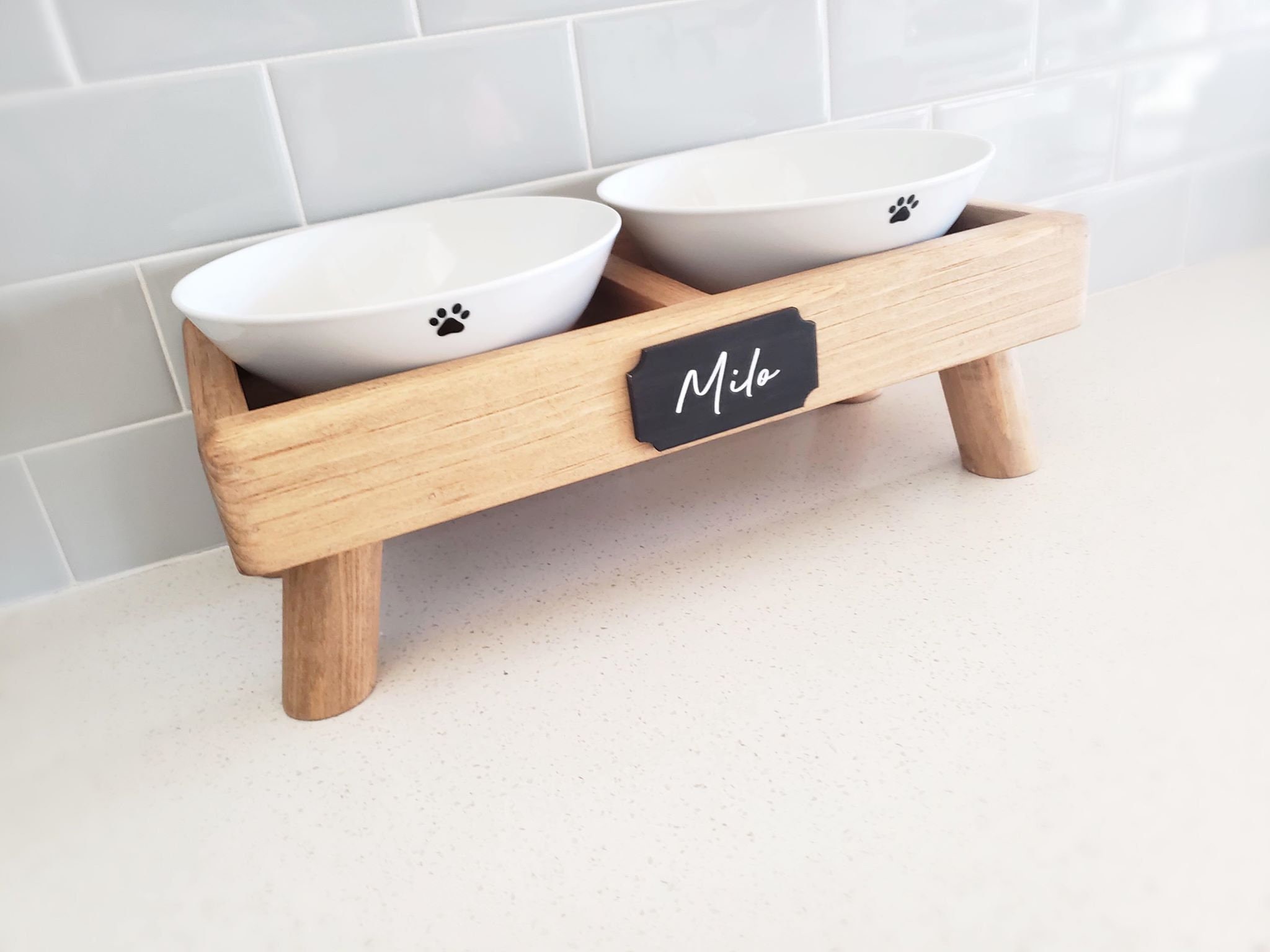 Elevated Dog Bowl Feeder Raised Dog Bowls Farmhouse Style Etsy