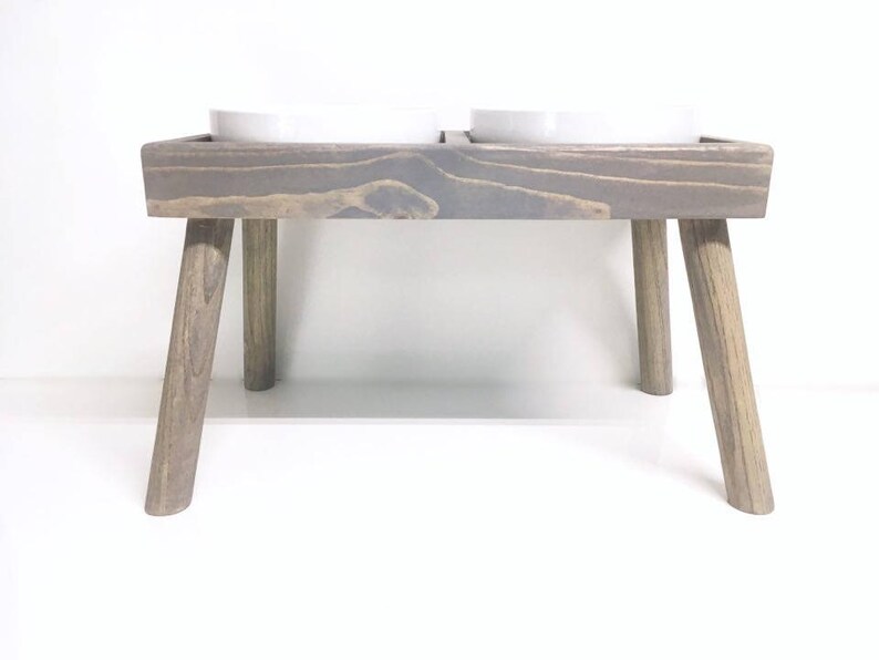 Elevated Dog Bowl Feeder Large Breed Dog Furniture Raised Dog Feeder Puppy Large Dog Bowls Modern Contemporary Dog Feeding Stand