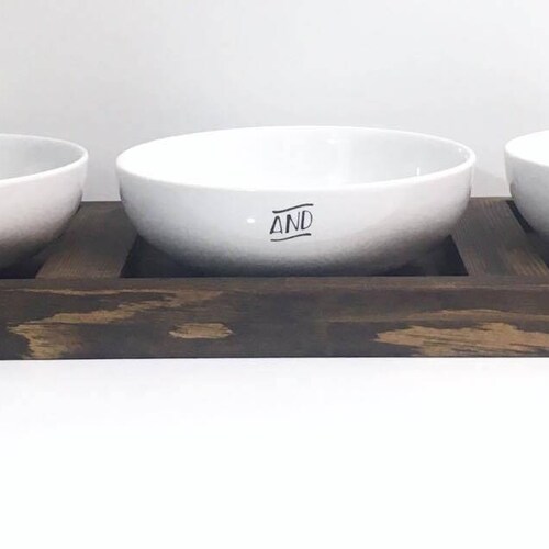 Large Three Bowl Dog Feeder | Large Dog Bowls shops | Large Dog Feeding Stand | Dog Bowl Stand | Dog Feeding Station | Multi Pet Feeding Stand