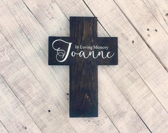 In Loving Memory Cross | Lost Loved Ones | Memorial Cross | Memorial Gift | Personalized Memory Cross | Cross Wall | Wooden Cross | Crosses