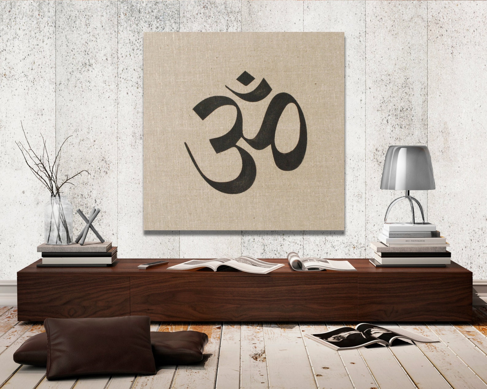 Om Wall Art Large Art Om Aum Symbol Handmade Wall Decor Etsy