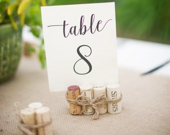 Cork Table Number Etsy
