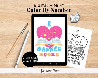 Book Besties Digital Coloring Kit for Procreate | 2 Cozy Reader Designs | PNG, Printable, Procreate Files | Relaxing DIY Gift for Bookworms