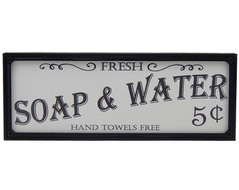 FRIDGE MAGNET METAL VINTAGE RETRO SHABBY-CHIC LUX SOAP TIN SIGN WALL PLAQUE