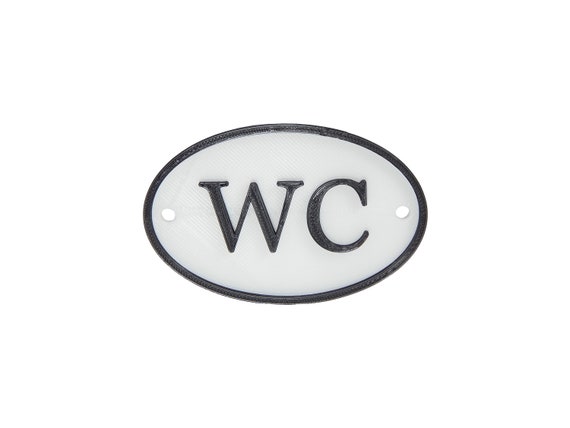 French Wc Toilet Door Sign Plaque For Restroom Bathroom Etsy