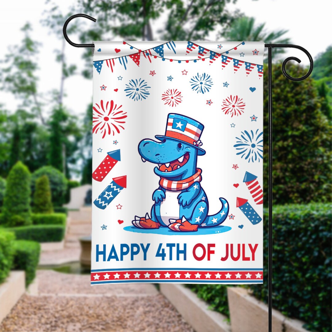 Crocodile Happy Independence Day Flag Love Crocodile Flag Etsy