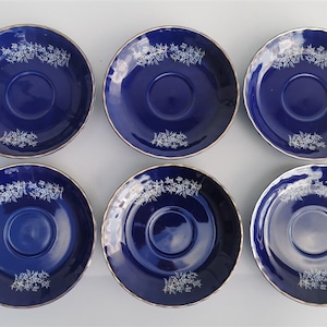 Conjunto 6 Molhos Vintage ARPO Curtea De Arges Porcelana Fina Pintada à Mão Roménia