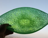 Old Vintage Bakelite Green Lava Bowl Uncontrolled Bubbles Home Decoration 16 quot
