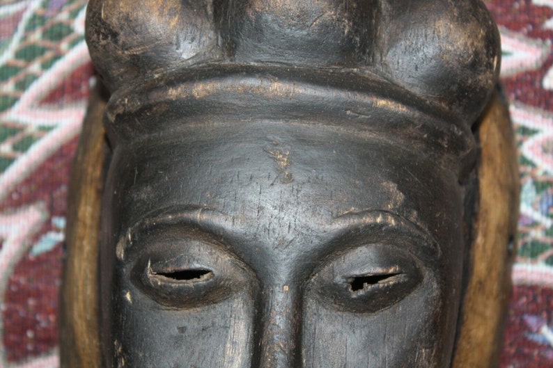 Old Antique Fine Wooden Punu Mukudj Okuyi African Mask Tribal Art Ceremonial 11" image 8