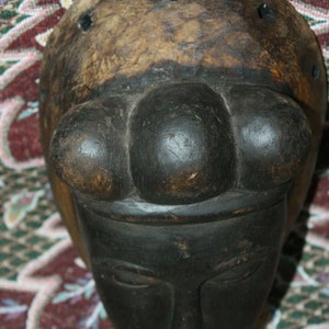 Old Antique Fine Wooden Punu Mukudj Okuyi African Mask Tribal Art Ceremonial 11" image 9