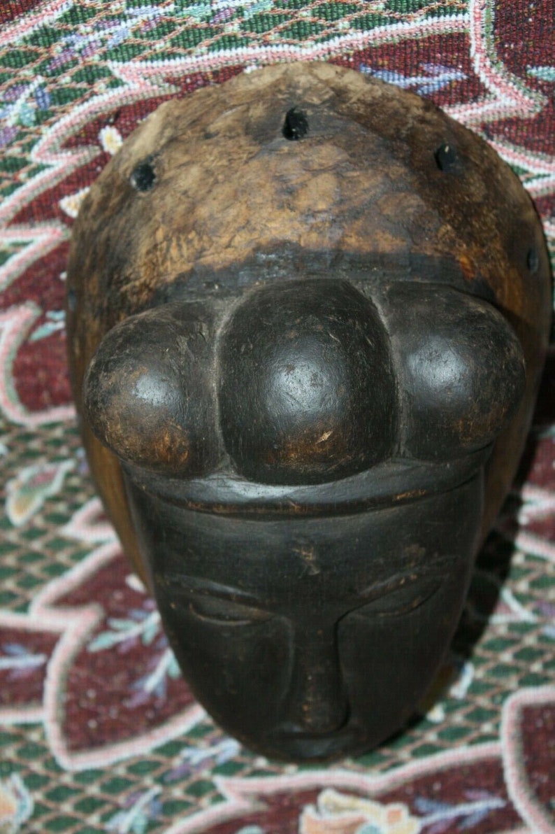 Old Antique Fine Wooden Punu Mukudj Okuyi African Mask Tribal Art Ceremonial 11" image 9