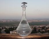 Antique Cut Crystal Glass Baccarat Decanter Carafe 20th Century from France