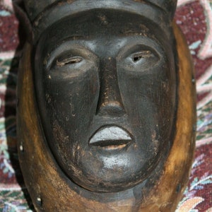 Old Antique Fine Wooden Punu Mukudj Okuyi African Mask Tribal Art Ceremonial 11" image 10