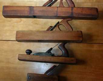 Set of 4 Antique wooden block hand planes