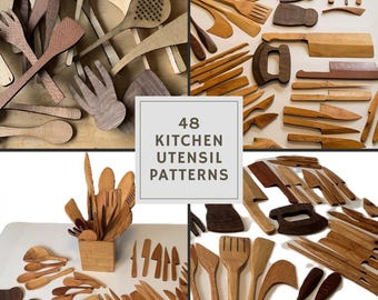 48 Kitchen Utensil CNC Laser Cut Patterns (Digital Download)