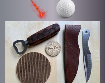 5 lasergravurepatronen in golfbalstijl. SVG-, AI- en DXF-bestanden
