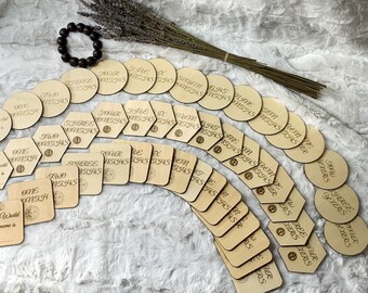 Gegraveerde houten mijlpaalmarkeringen voor baby's, set fotorekwisieten