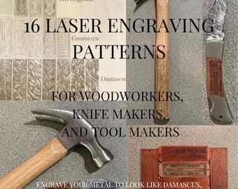 Lasergravurepatronen, geometrisch, visgraat, damascus (digitale download)