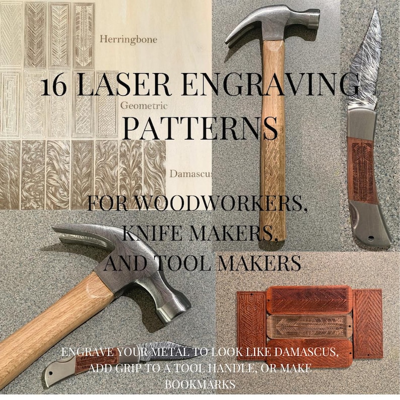 16 Laser Engraving Patterns for Woodworkers, Jewelers, Knife Makers ...