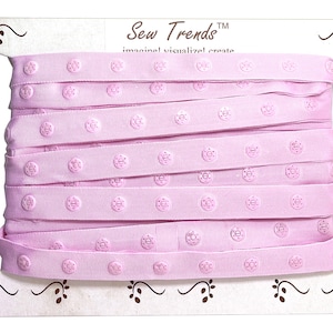 Plastic Snap Button Tape Polyester Ribbon Hook & Eye Fastener Fastening Duvet Sewing Renaissance Dance Costumes Drapery lingerie- Baby Pink