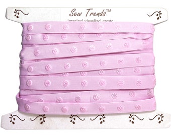 Plastic Snap Button Tape Polyester Ribbon Hook & Eye Fastener Fastening Duvet Sewing Renaissance Dance Costumes Drapery lingerie- Baby Pink