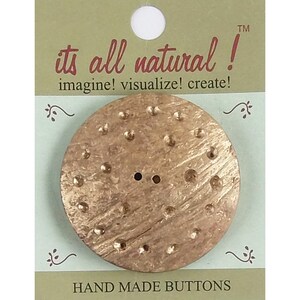 Handmade Natural Coconut Buttons- Matt Gold - 55 mm - Golden Galaxy - 1pc/pk. #1748