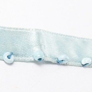Appeso in rilievo frange - Baby Blue Seed Beads bordatura cordame raso nastro nastro di vetro - 2 cantieri - #FR-15