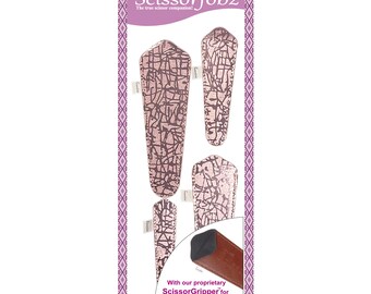 SCISSORFOBZ Designer Scheren Hüllen Scheren Schutzhüllen-4 Stück Assorted Size Vorteil Pack- Modern Metallic Rose Gold Design-#4-226