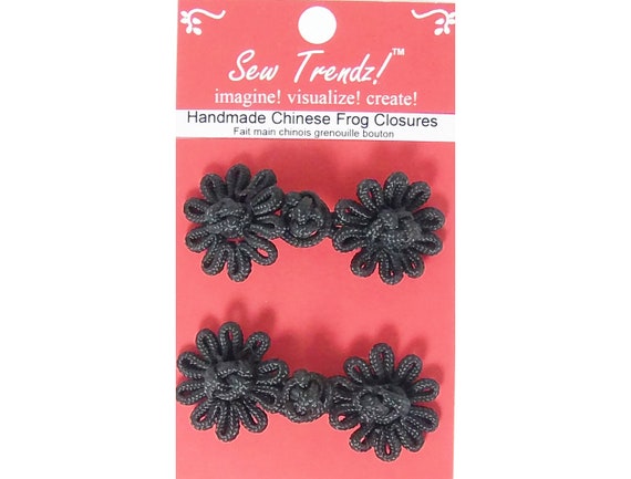5 Pairs Flower Frog Knot Closure Button Fastener Crafts for Clothes Bag Decor