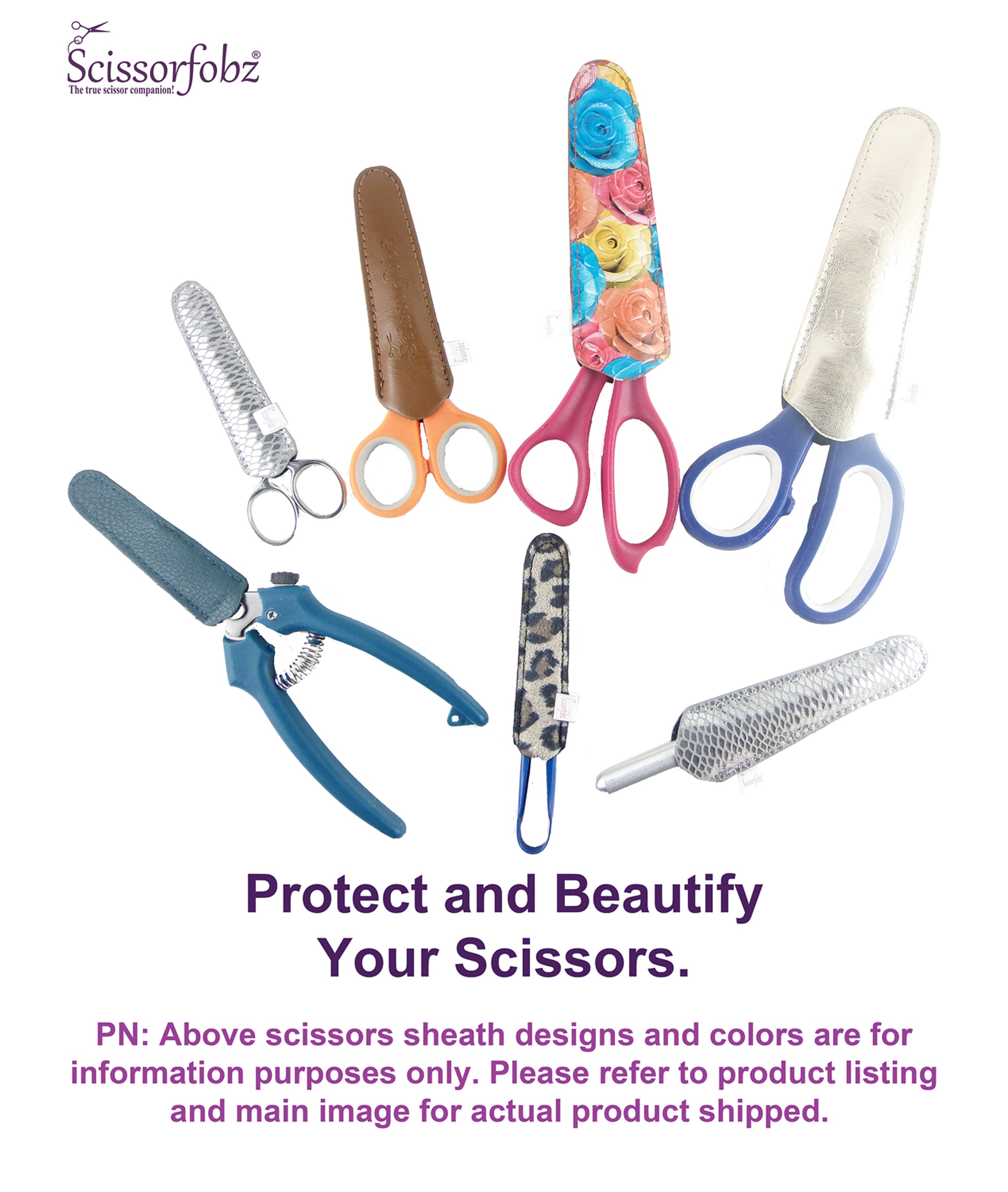 SCISSORFOBZ Designer Scissors Sheaths Shears Protective Covers-4 Pcs ...