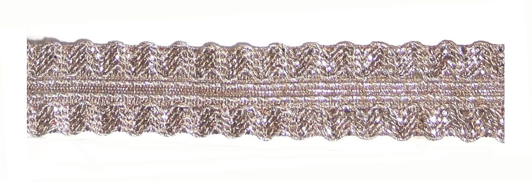 1.5 Yards Shiny Metallic Gold Woven Lace Ribbon Braid Trim 2