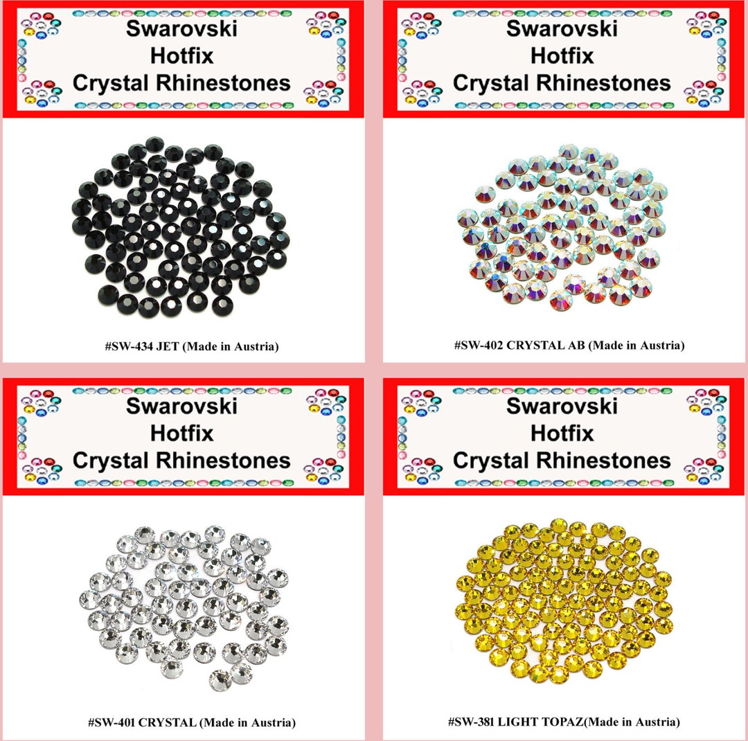 Swarovski Crystals Hotfix Rhinestones - Iron on Crystals - Hot Fix ...