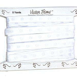 Plastic Snap Button Tape Polyester Tape Ribbon Hook & Eye Fastener Fastening Duvet Sewing Renaissance Dance Costumes Drapery lingerie-WHITE
